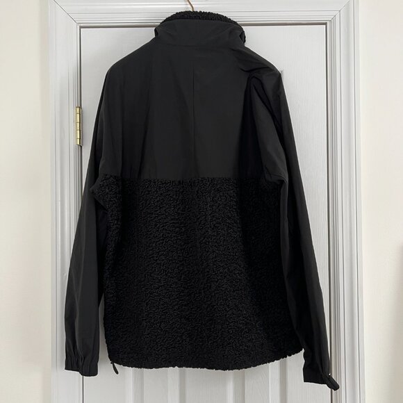 McQ Alexander McQueen Half-Zip Mixed-Media Pullover Track Jacket Black size 46 - Picture 4 of 16